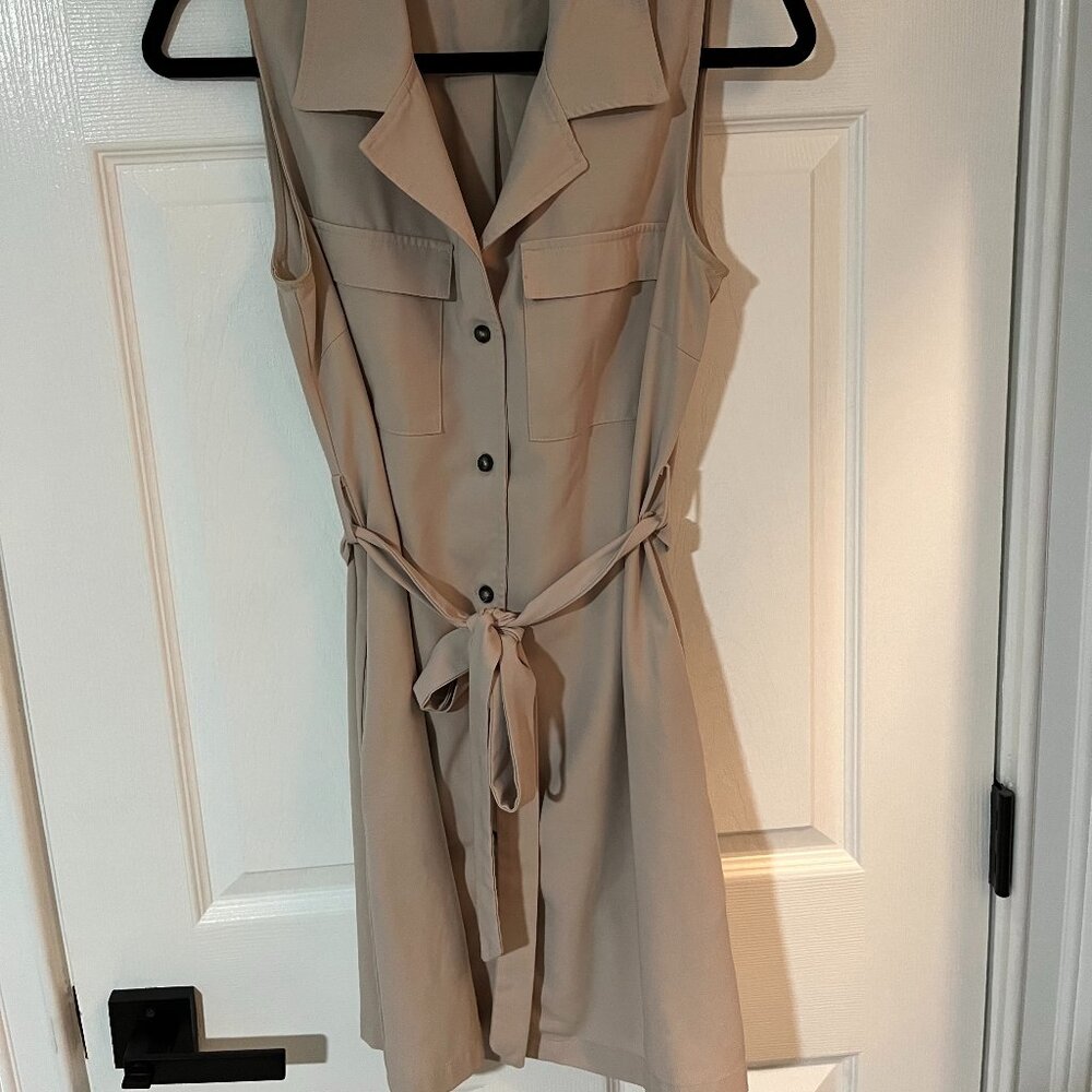 Tan Dress with Tie